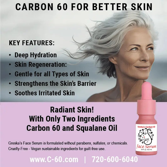 Radiance with Greska's C60 Face Serum For Wrinkles